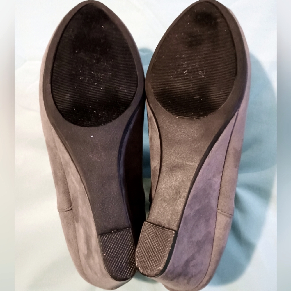 🩶 NWOT Womens Gray Suede Boots 8 Winter Fall Autumn Cold Weather Dressy Casual - Picture 4 of 4
